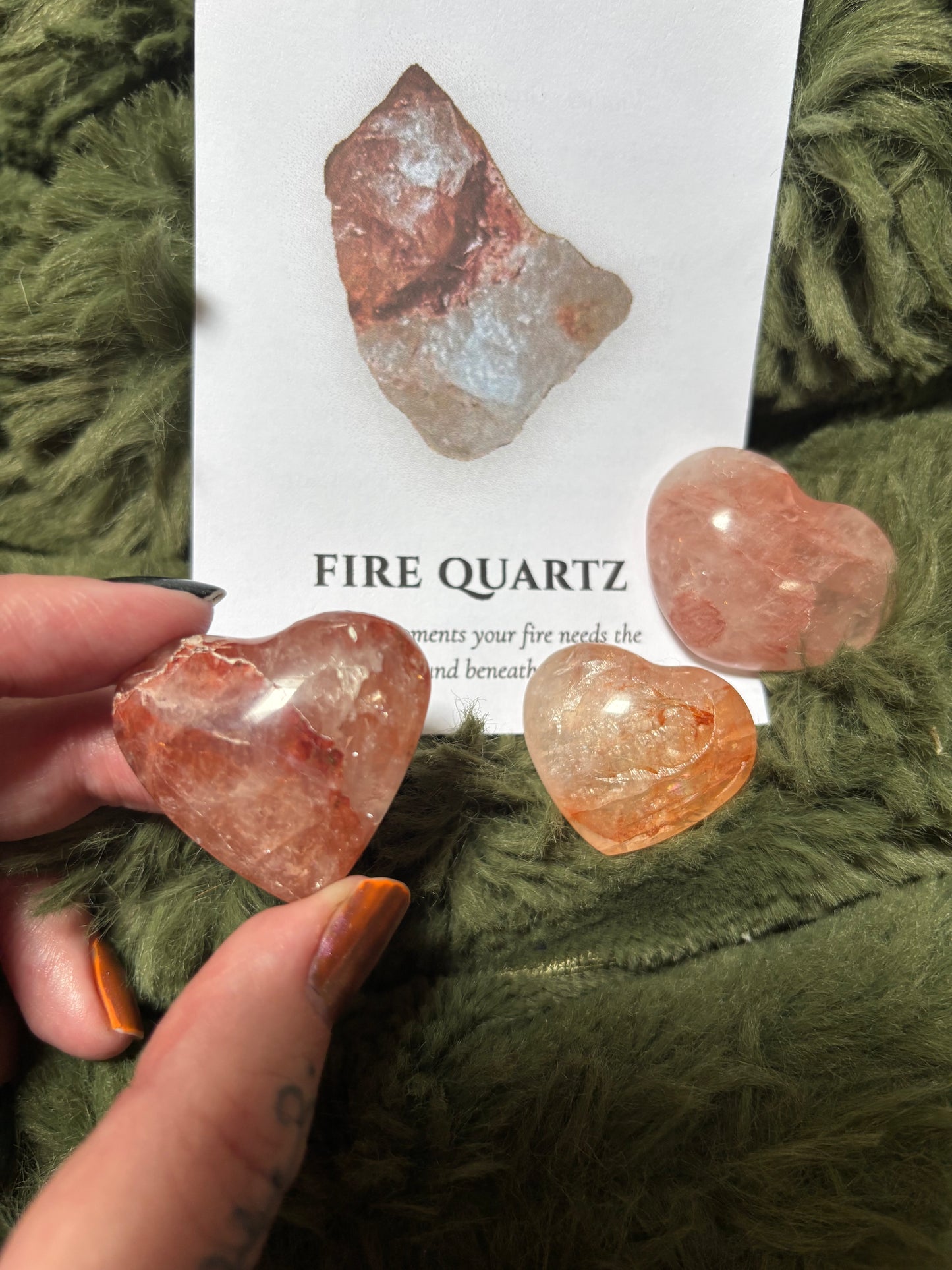 Fire Quartz Hearts