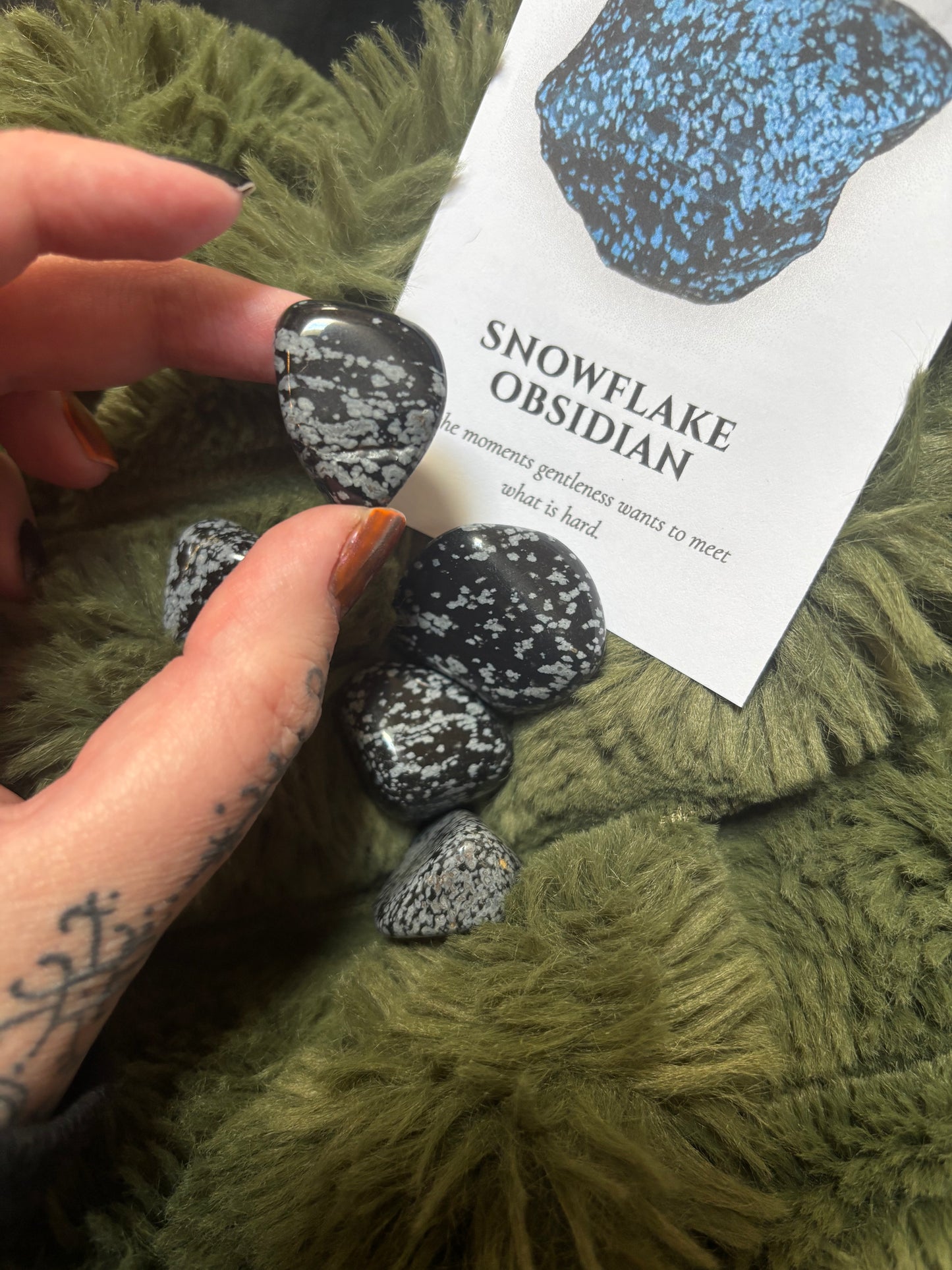 Snowflake Obsidian Tumbles