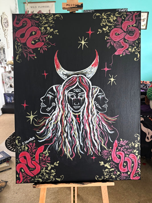 Hecate Acrylic Painting