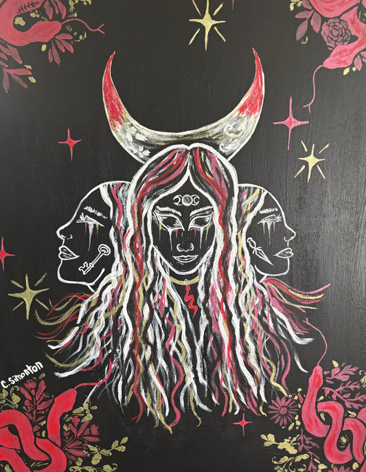 Hecate Acrylic Painting