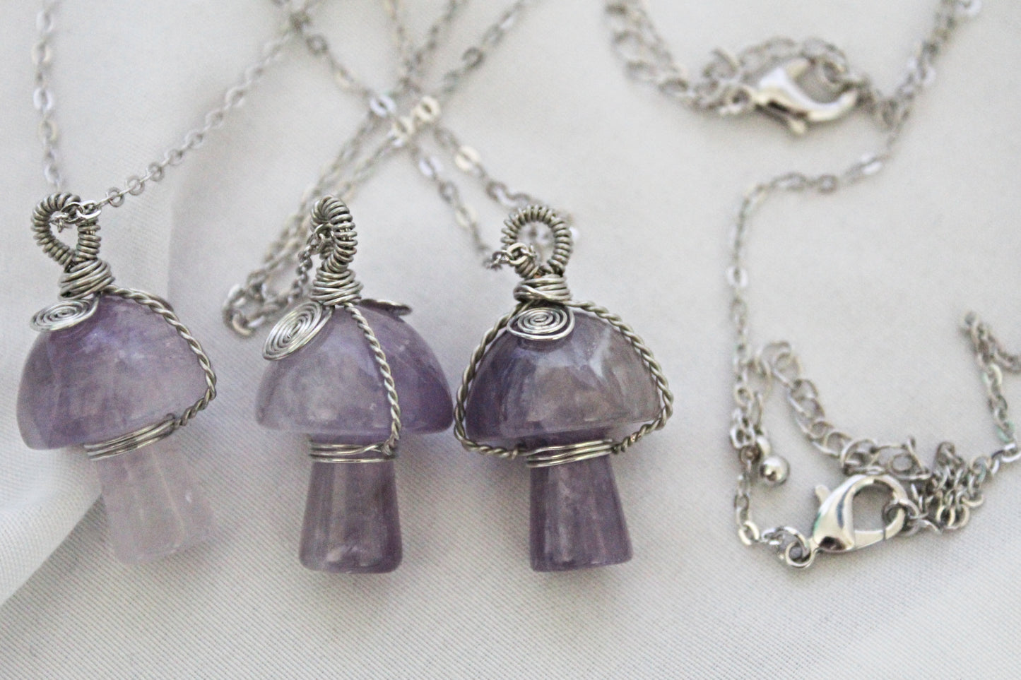 Amethyst Mushroom Necklace