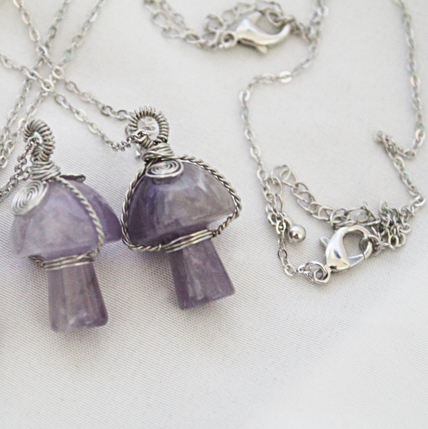 Amethyst Mushroom Necklace