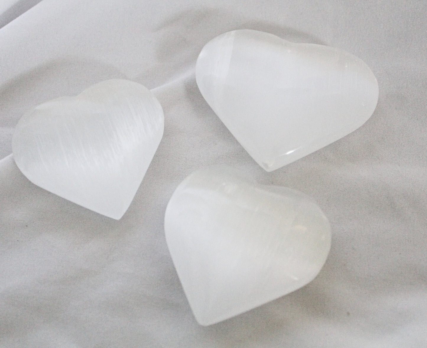 Selenite Large Heart