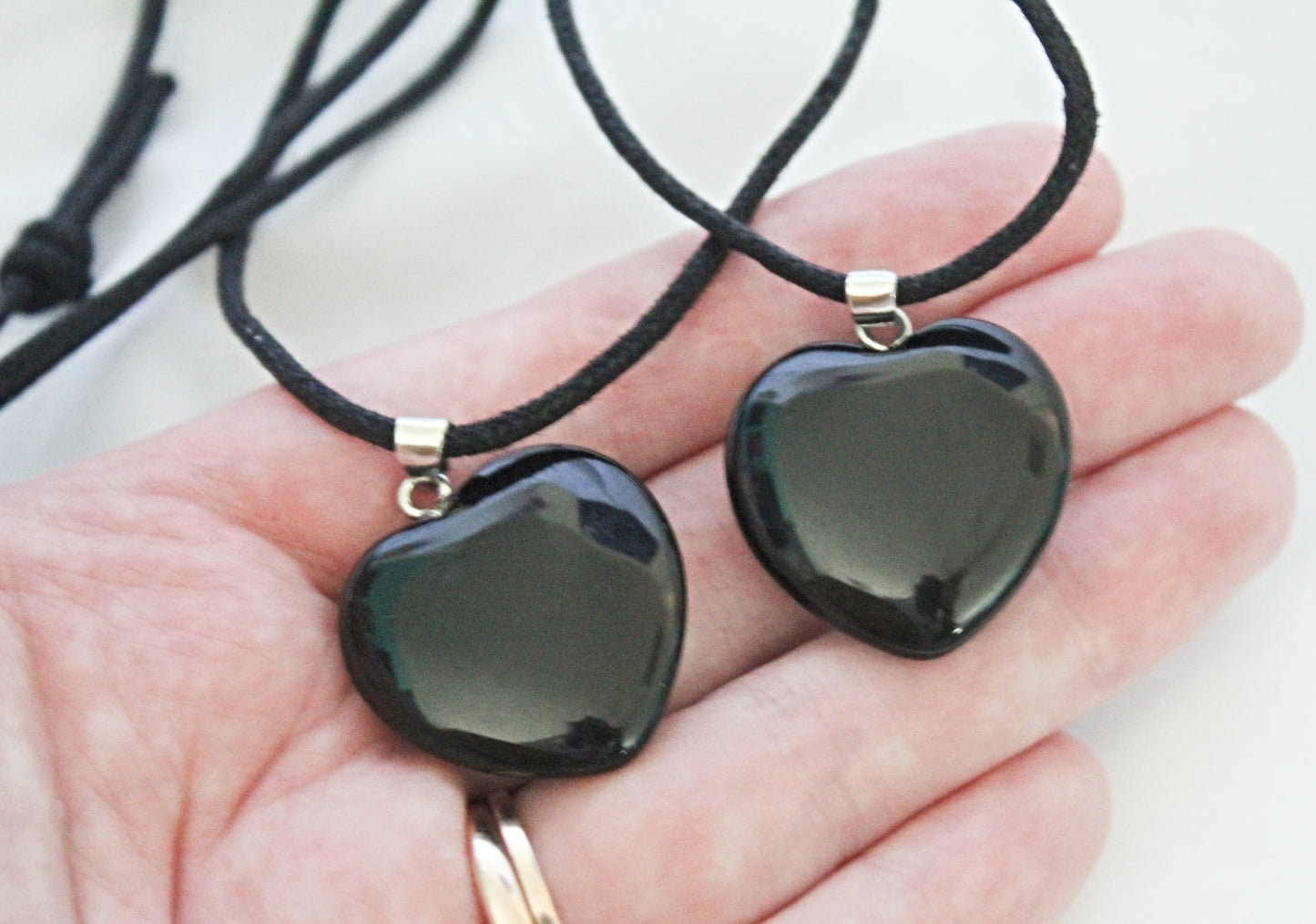 Black Obsidian Heart Necklace
