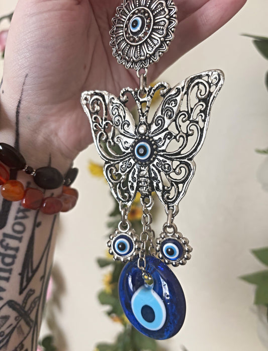 Butterfly Evil Eye Protection Nazar Wall Hanging