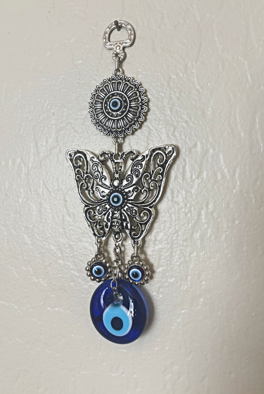 Butterfly Evil Eye Protection Nazar Wall Hanging