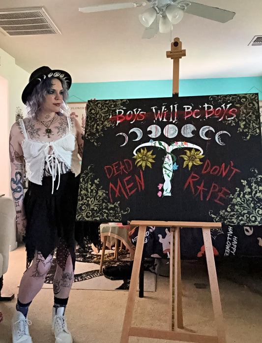 Boys Will Be Boys Dead Men Don't Rape Acrylic Painting