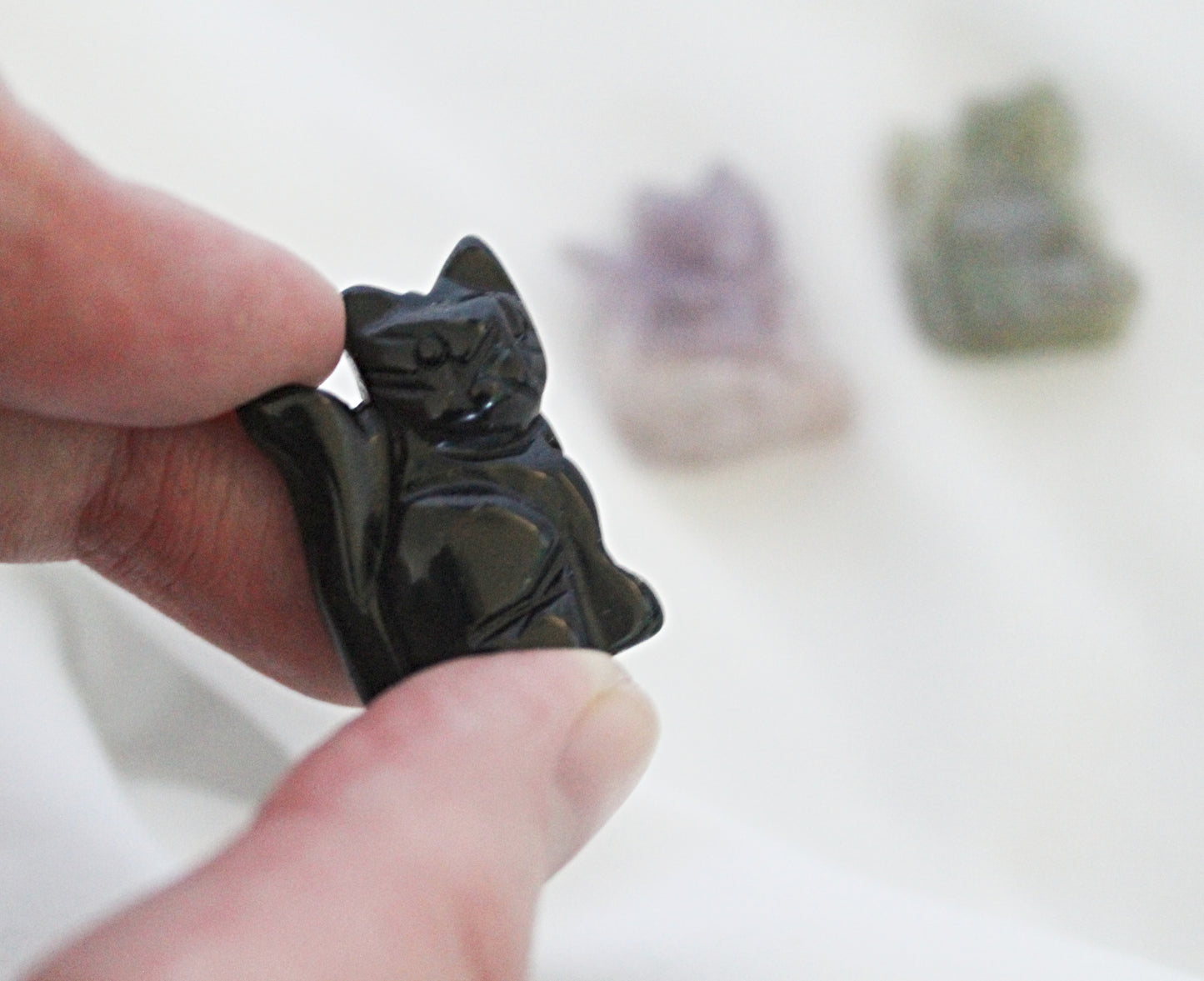 Cat Crystal Carvings