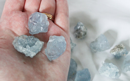 Celestite Raw Crystal Point Chunks