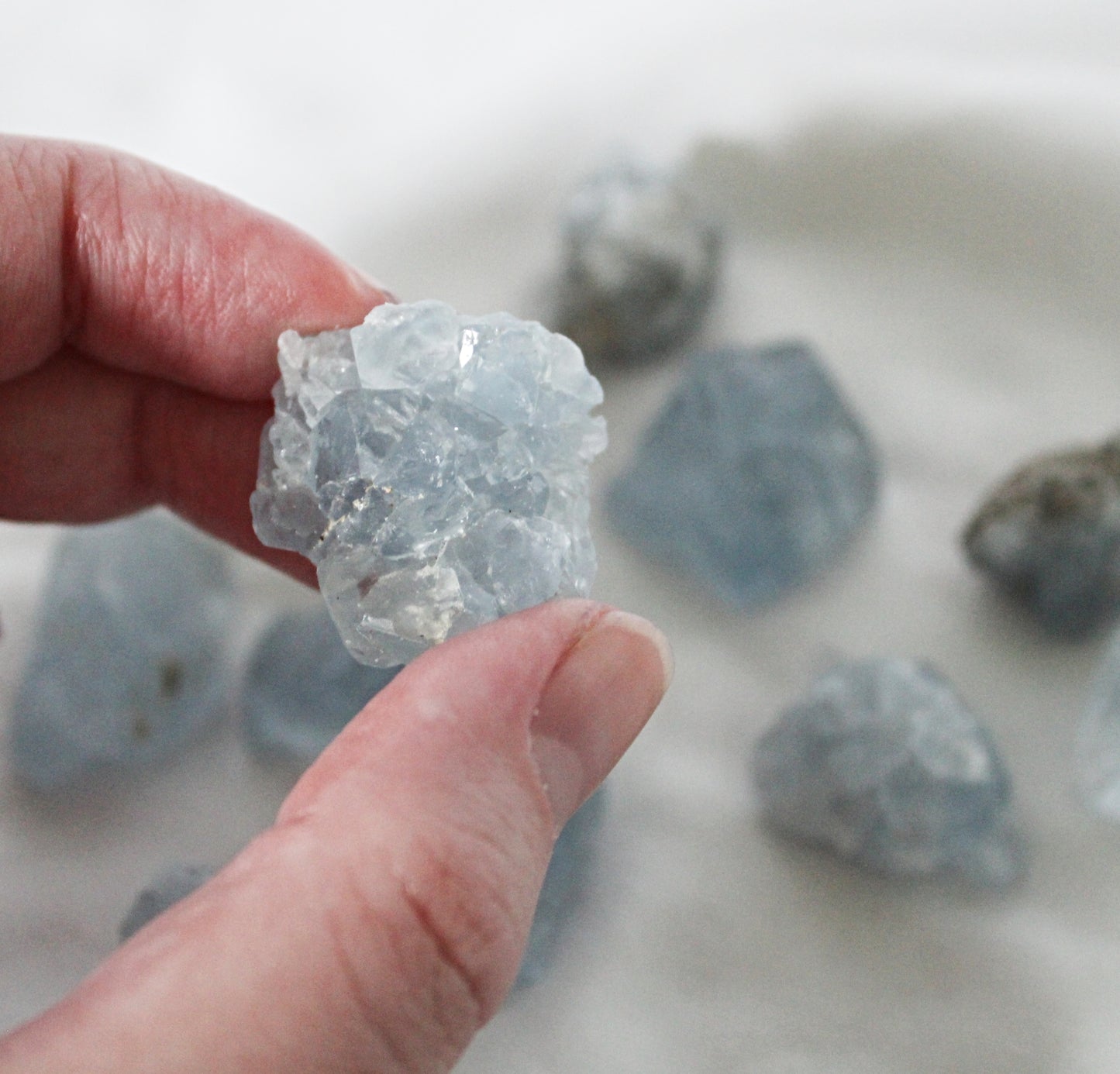 Celestite Raw Crystal Point Chunks