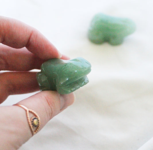Frog Green Aventurine Crystal Carving