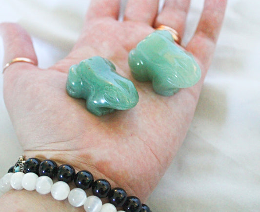 Frog Green Aventurine Crystal Carving