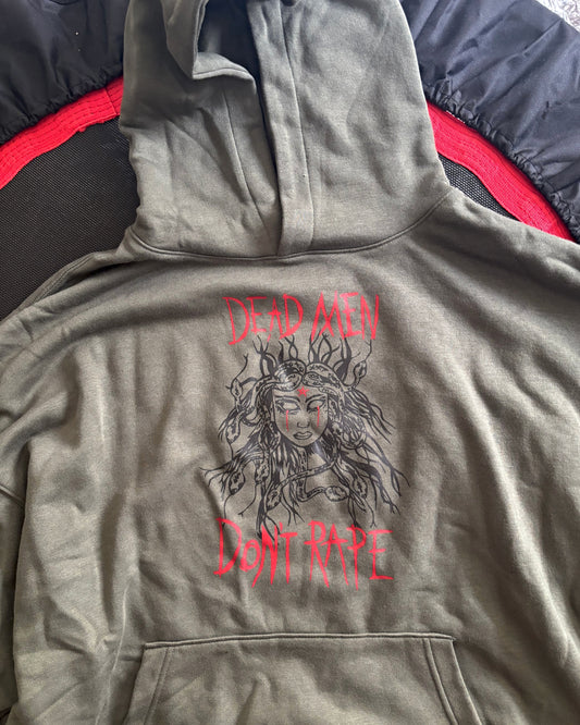 Medusa Dead Men Don't Rape Olive Green Hoodie