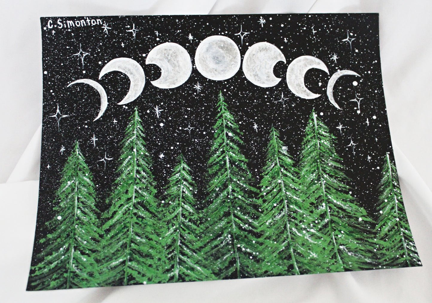 Forest Moon Phases Art Print