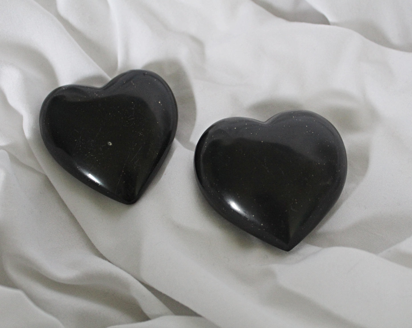 Black Jade Polished Heart