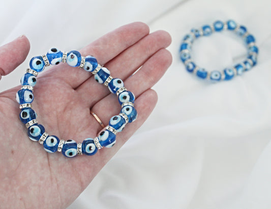 Light Blue Evil Eye Protection Bracelet