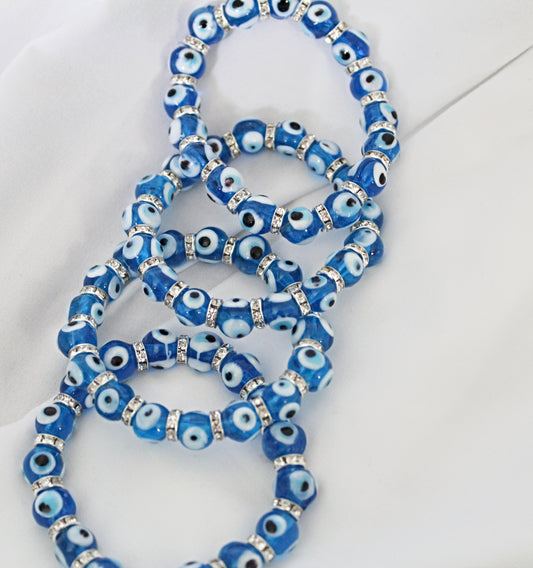 Light Blue Evil Eye Protection Bracelet