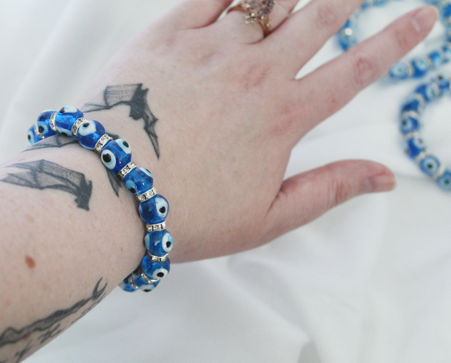 Light Blue Evil Eye Protection Bracelet