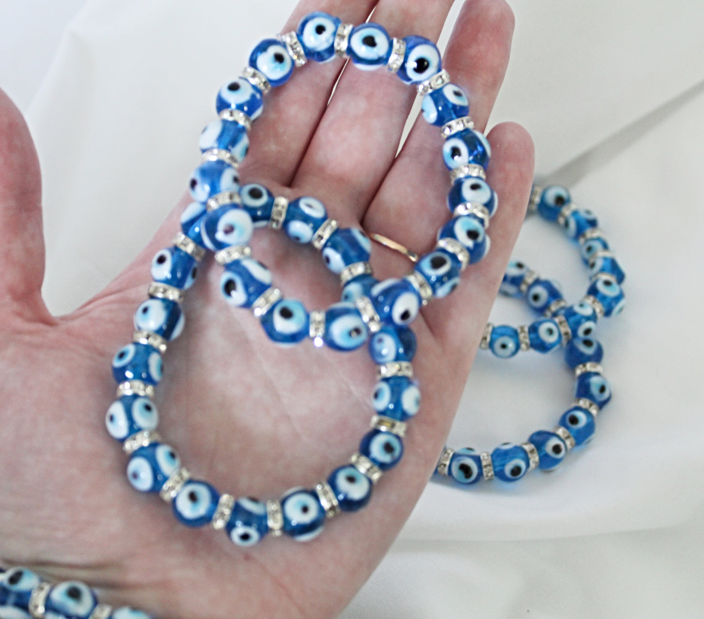Light Blue Evil Eye Protection Bracelet