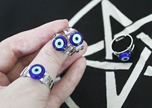 Evil Eye Protection Adjustable Ring