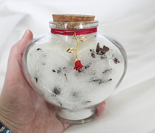 Rose Heart Potion Bottle Bath Salts