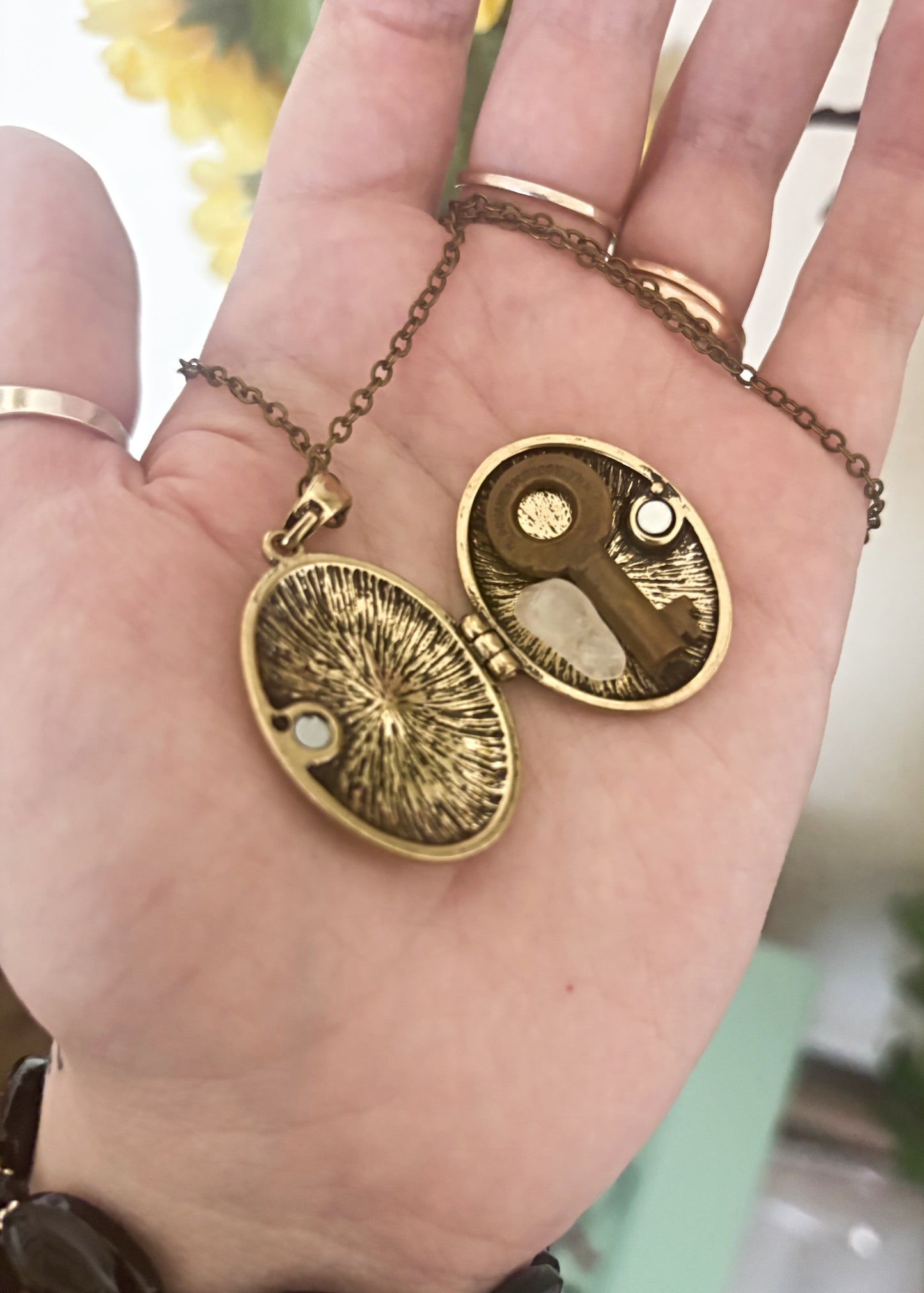 Vintage Key and Locket Necklace