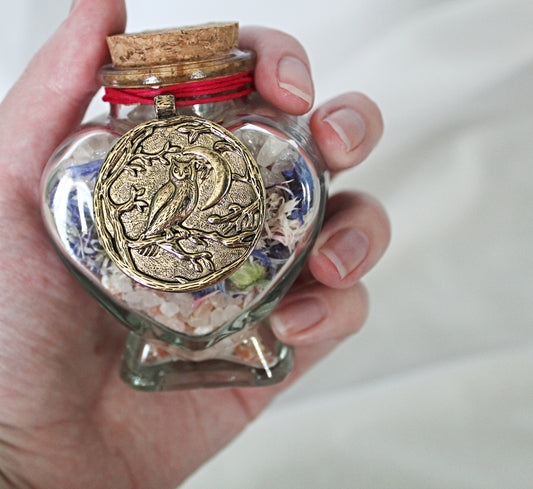 Large Heart Self Love Wildflower Spell Jar
