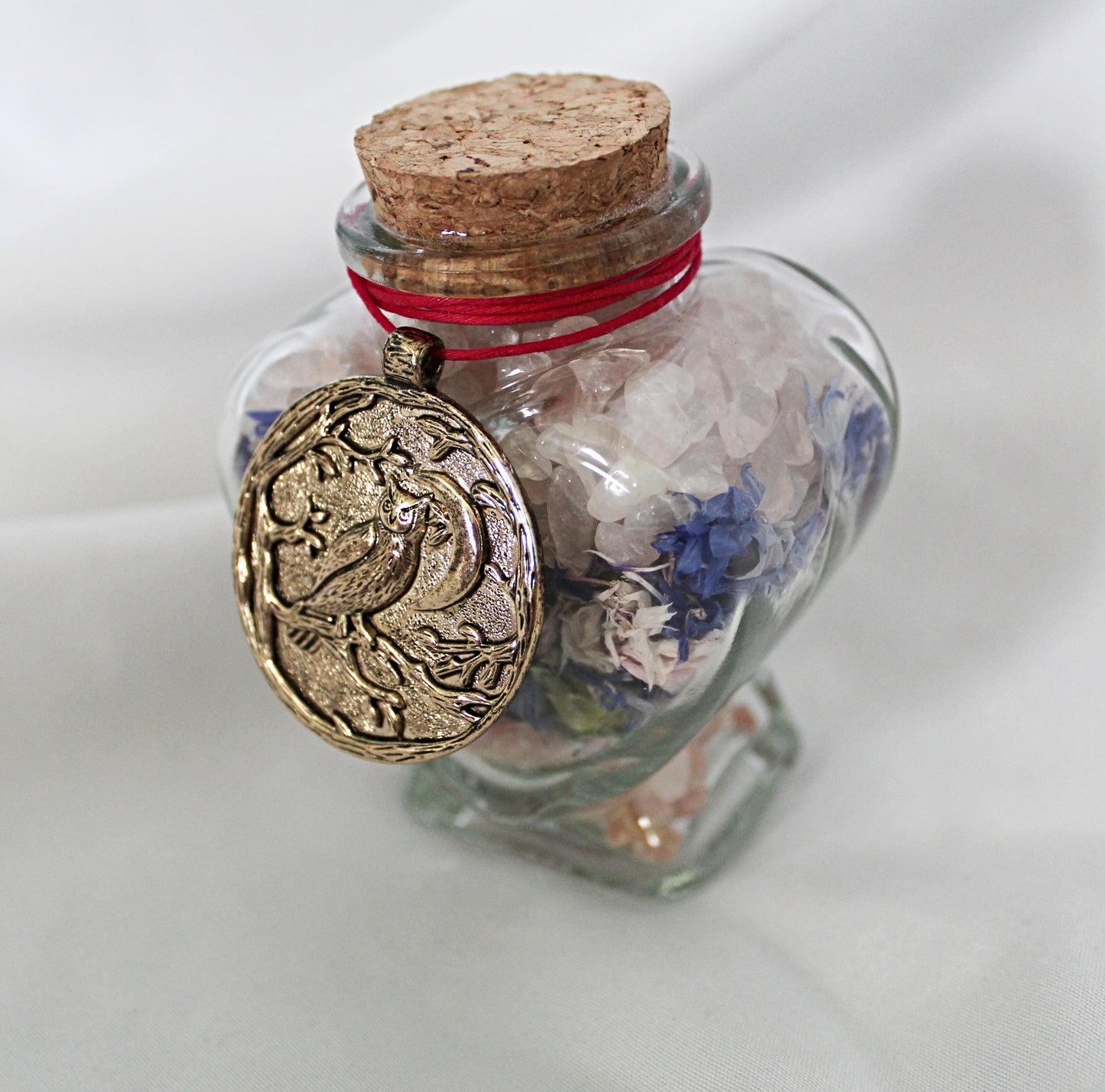 Large Heart Self Love Wildflower Spell Jar