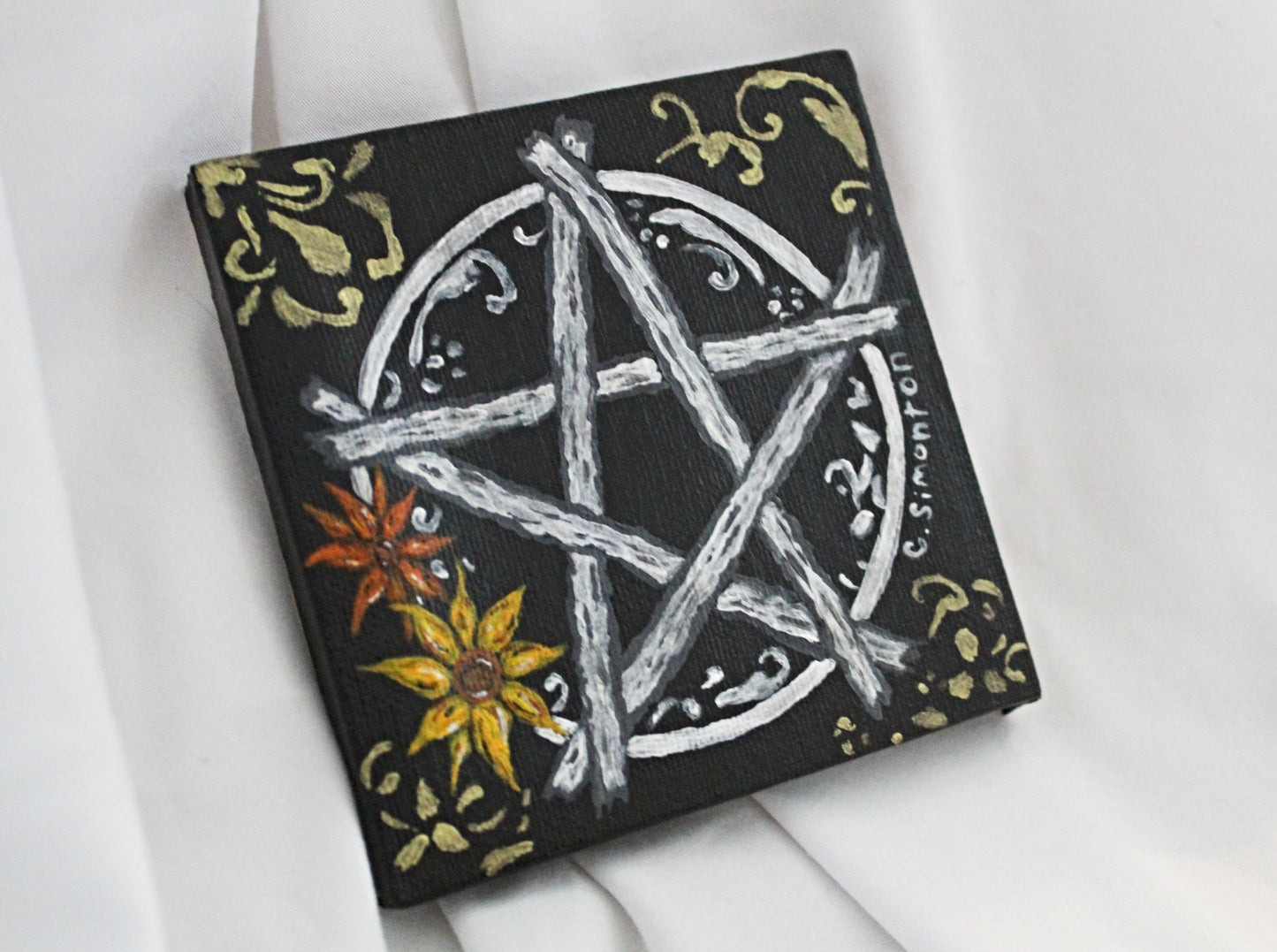 Small Pentacle Sunflower Canvas Painting