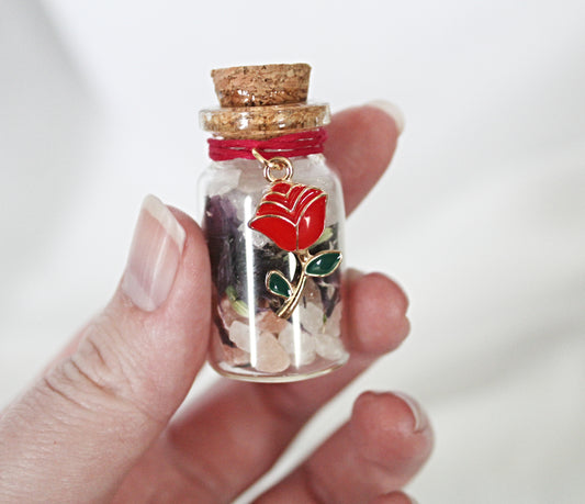 Rose Charm Wildflower Spell Jar