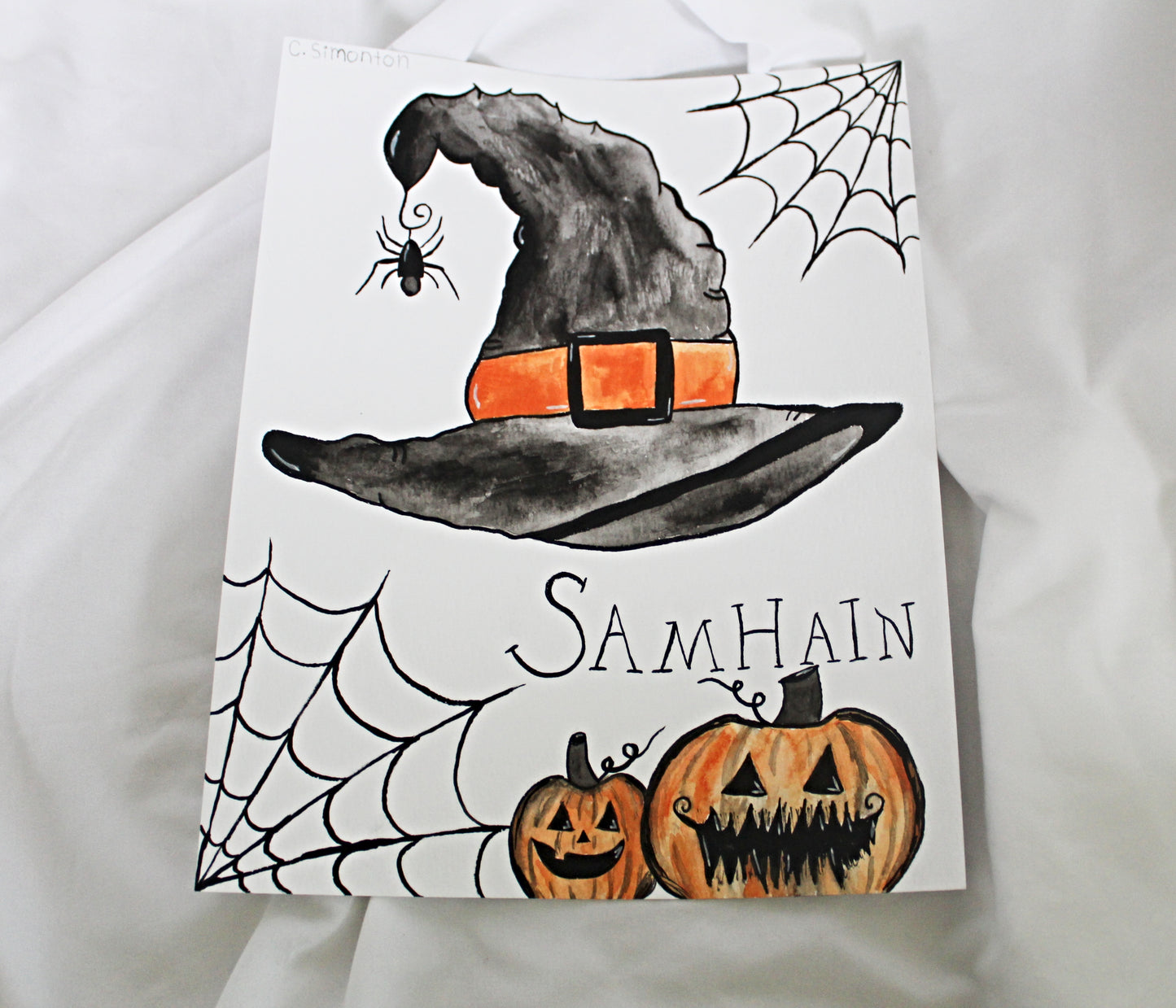 Samhain Witch Hat Art Print
