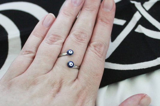 Evil Eye Protection Adjustable Ring