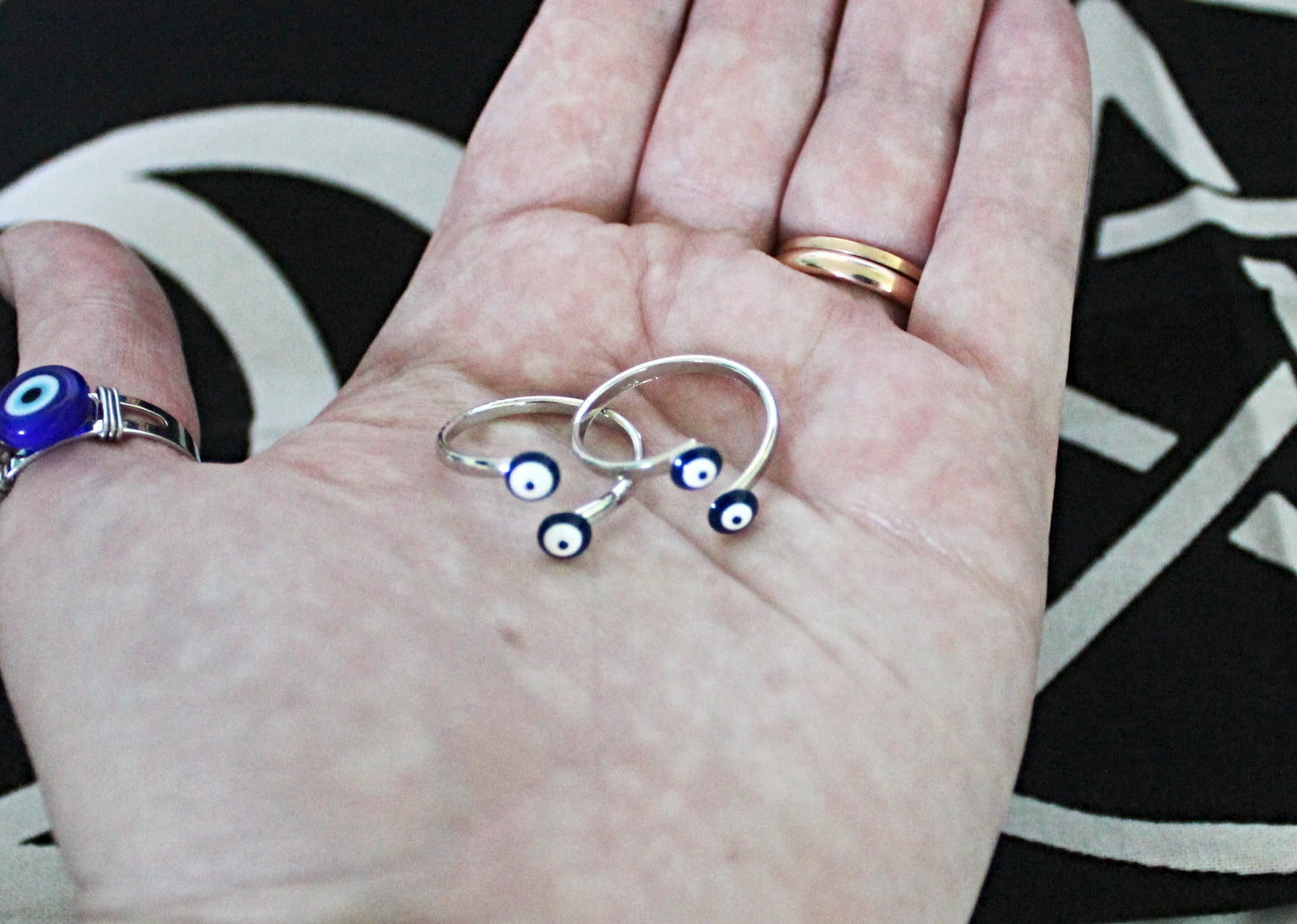 Evil Eye Protection Adjustable Ring