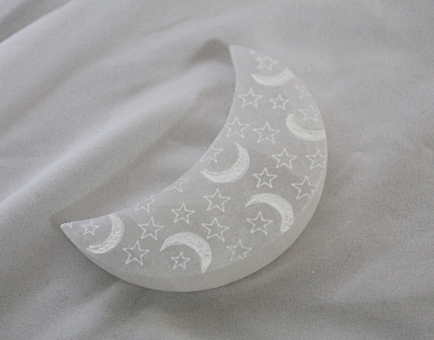 Selenite Moon Plate