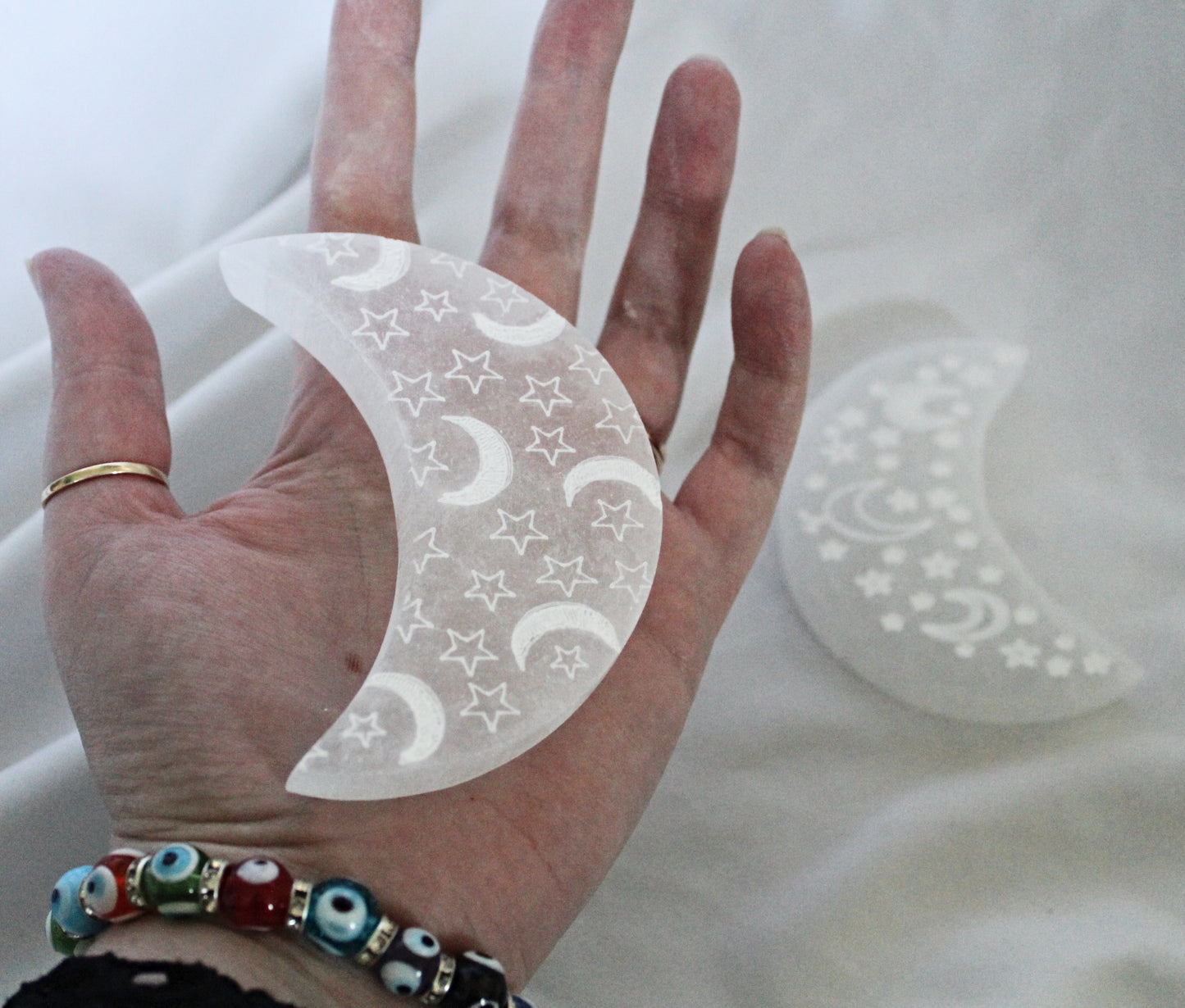 Selenite Moon Plate