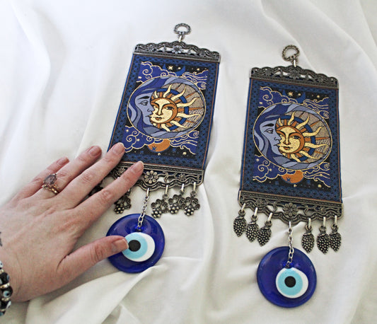 Sun and Moon Evil Eye Protection Wall Hanging