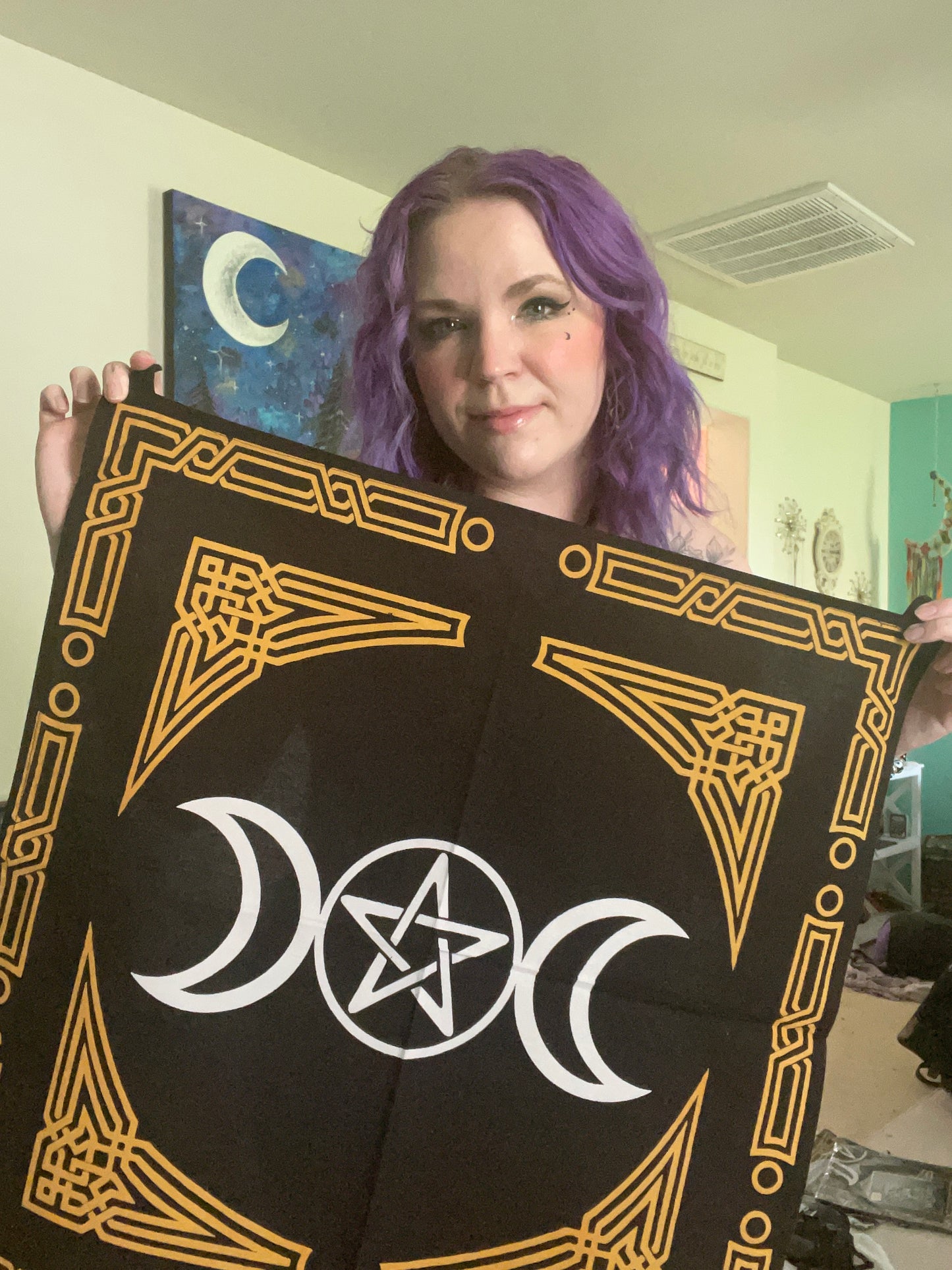 Triple Moon Altar Cloth/Wall Hanging