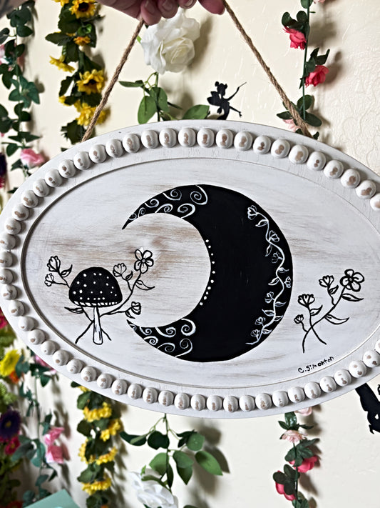 Hand Painted Moon Wall Hanging