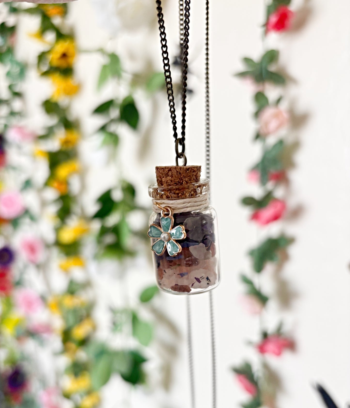 Wildflower Spell Jar Necklace