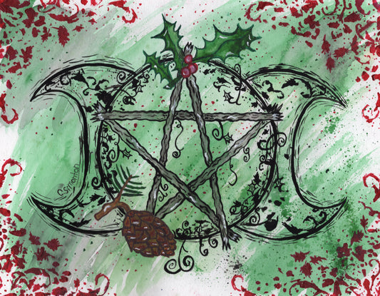 Yule Triple Moon Art Print