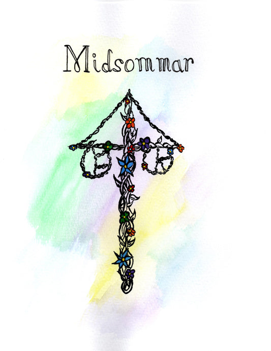 Midsummer Maypole Art Print