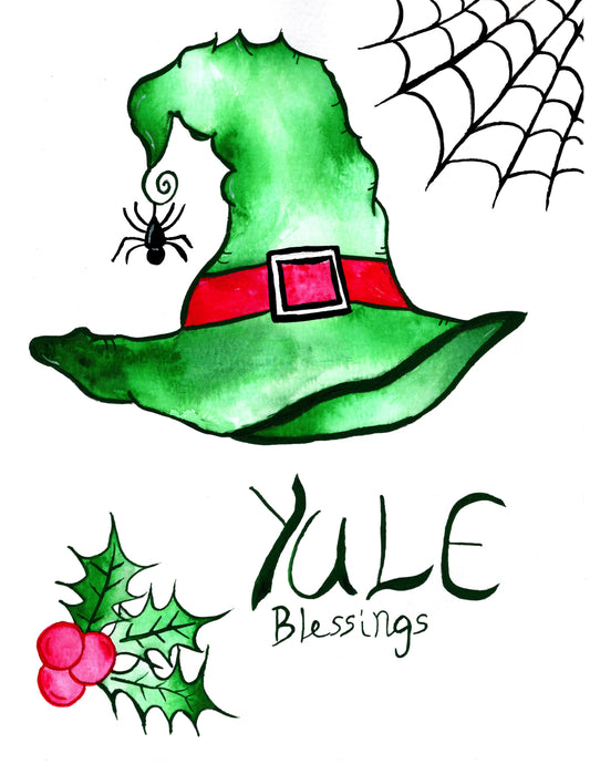 Yule Witch Hat Art Print