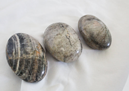 Black Moonstone Palm Stone