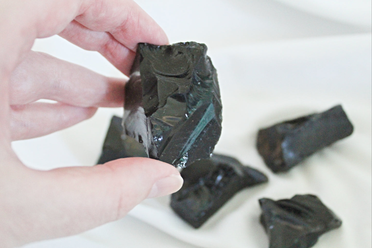 Raw Black Obsidian Chunks