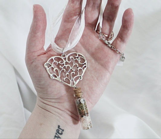 Heart Spell Jar Necklace