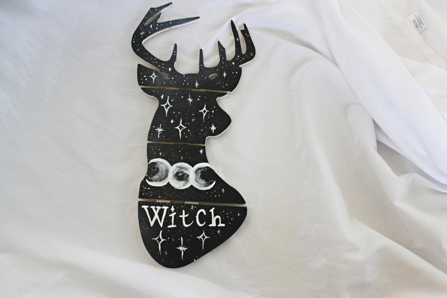 Triple Moon Witchy Deer Wall Hanging - Wildflower Moon Magic