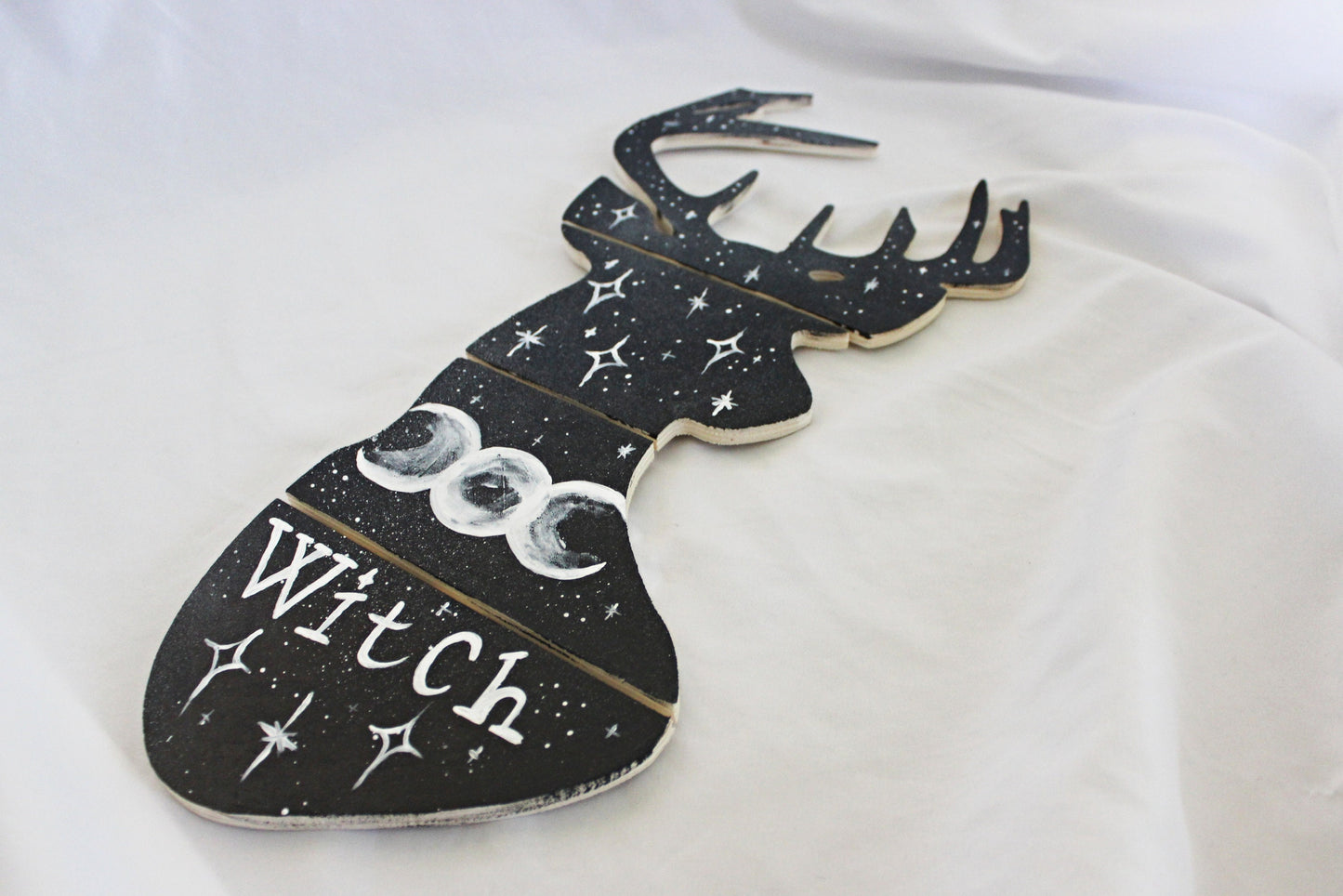 Triple Moon Witchy Deer Wall Hanging - Wildflower Moon Magic