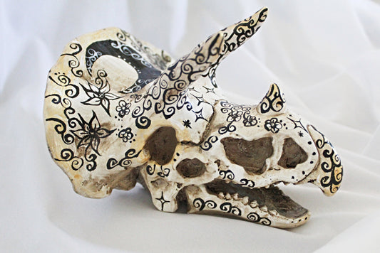 Triceratops Witchy Dino Head Décor - Wildflower Moon Magic
