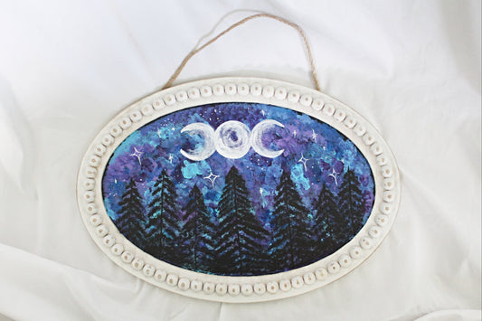 Nighttime Witch Forest Wall Hanging