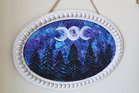 Nighttime Witch Forest Wall Hanging
